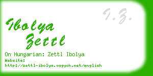 ibolya zettl business card